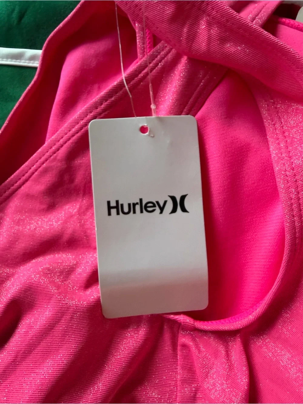 Girls' Hurley One-Piece Shimmer Hyper Pink Swimsuit XXL 18/20 NWT